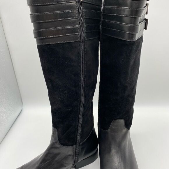 Aquatalia Leather and suede knee high boots A7 - Picture 6 of 10